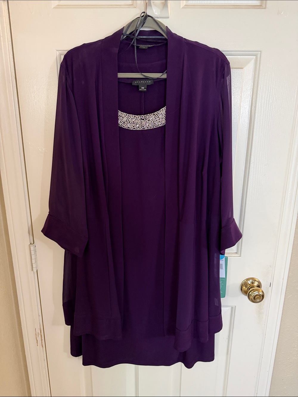 Scarlett Eggplant 2 Piece Dress Set